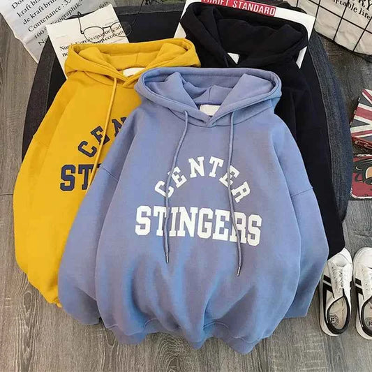 Women's Cotton Oversized Relaxed Fit Hooded Drawstring Pullover XL