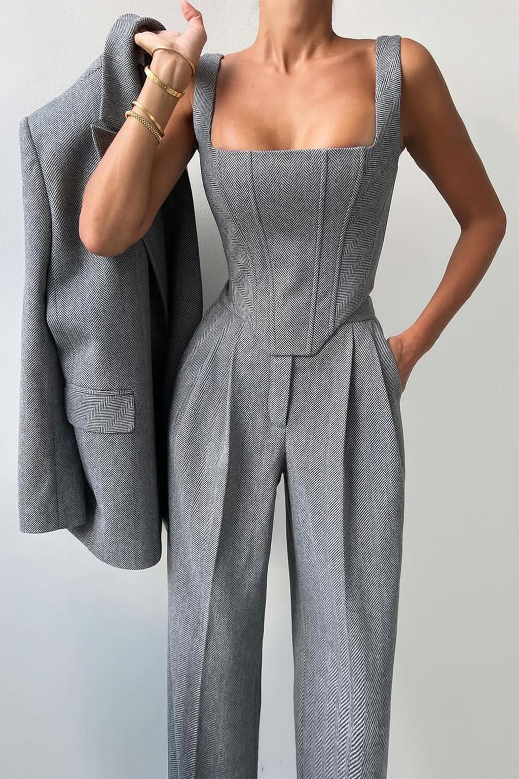 Women's Three-Piece Trouser Suit Set