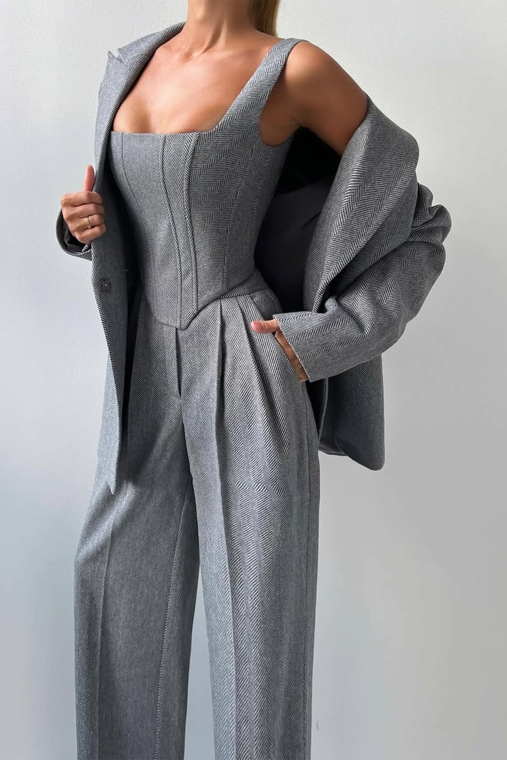 Women's Three-Piece Trouser Suit Set
