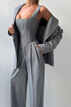 Women's Three-Piece Trouser Suit Set