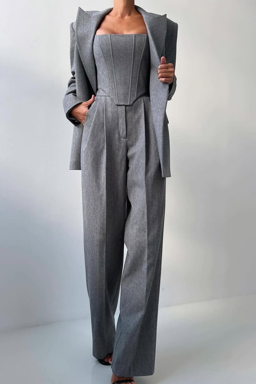 Women's Three-Piece Trouser Suit Set