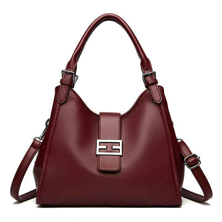 Women's Small Crossbody Tote Bag Burgundy