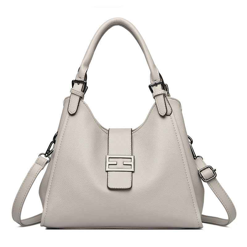 Women's Small Crossbody Tote Bag Light Grey