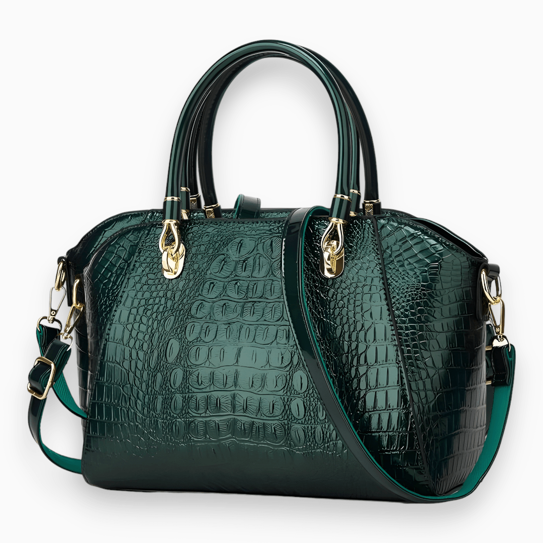 Women's Elegant Textured Tote Bag Green