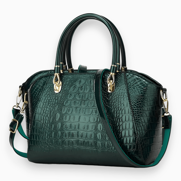 Women's Elegant Textured Tote Bag Green