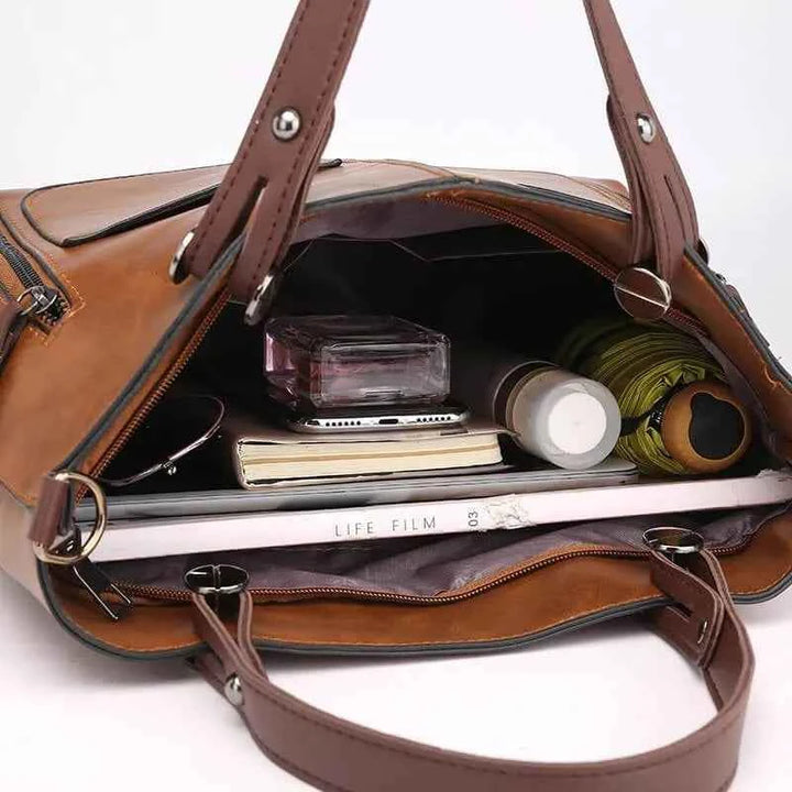 Women's Zip Pocket Tote Bag | Shoulder Style