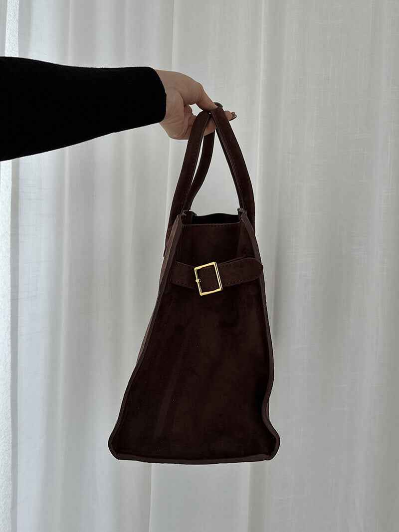 Elegant Women's Buckle Detail Tote Bag