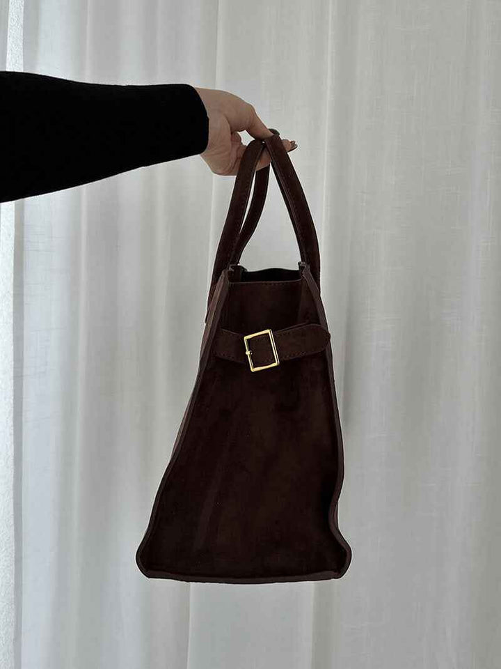 Elegant Women's Buckle Detail Tote Bag
