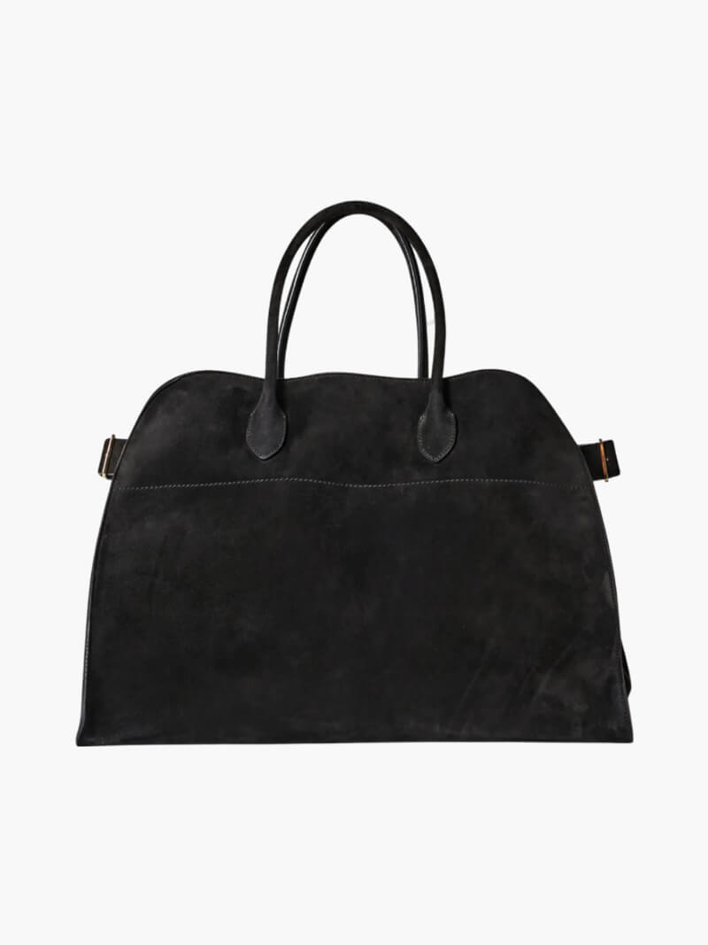Elegant Women's Buckle Detail Tote Bag Black