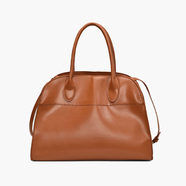 Elegant Women's Buckle Detail Tote Bag Glazed Brown