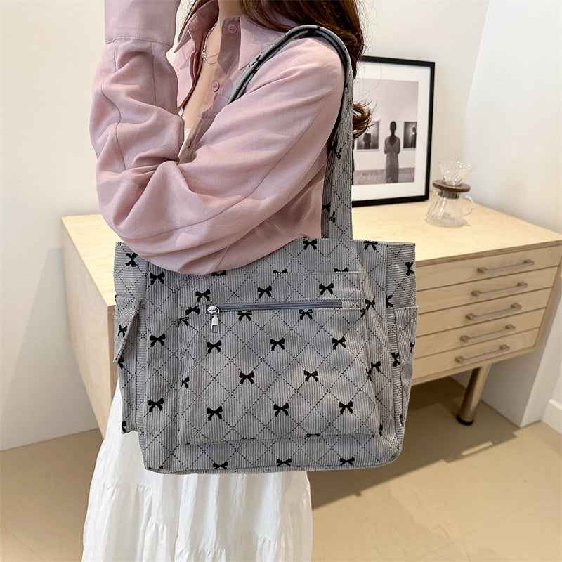Women's Casual Tote Bag with Spacious Compartment Grey
