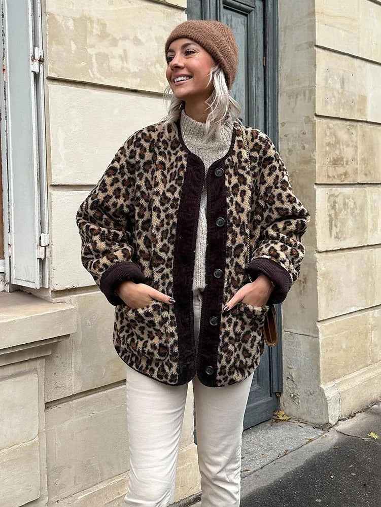 Women's Trendy Leopard Print Jacket - Feel Confident and Unique