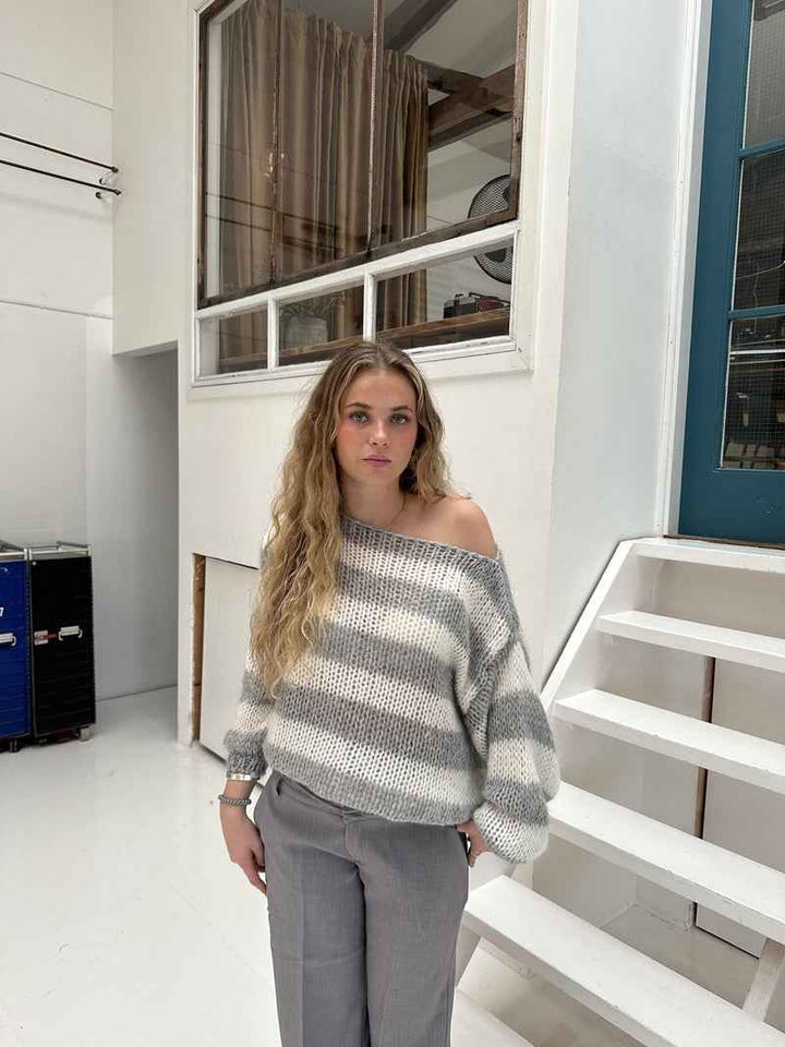 Women's Trendy Oversized Striped Sweater