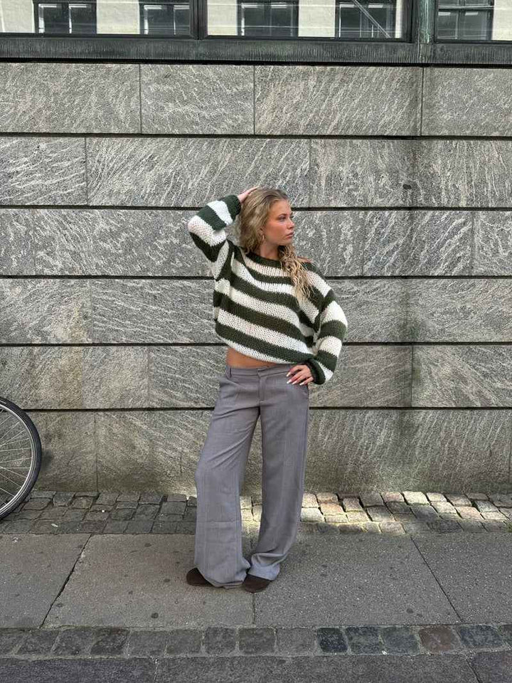 Women's Trendy Oversized Striped Sweater
