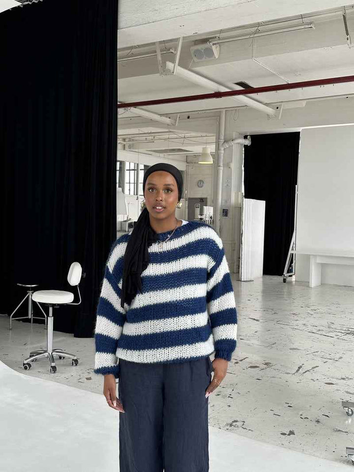 Women's Trendy Oversized Striped Sweater