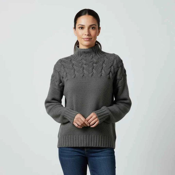 Women's Turtleneck Sweater Grey