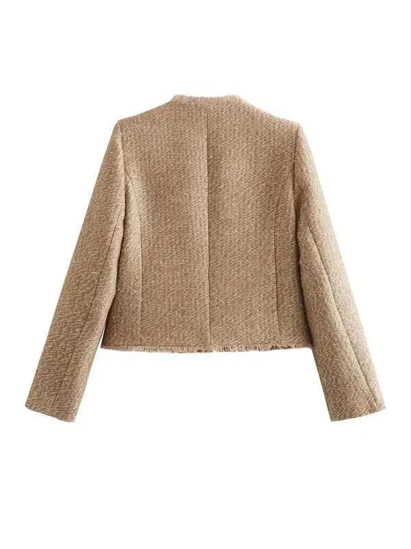 Women's Tweed Jacket - Stylish and Versatile Outerwear