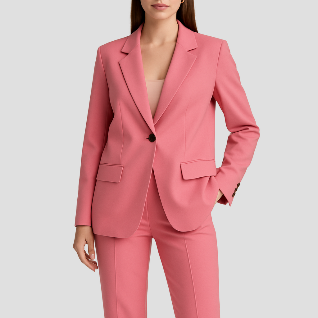 Women's Two-Piece Tailored Suit Set Pink