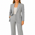 Women's Two-Piece Tailored Suit Set Grey