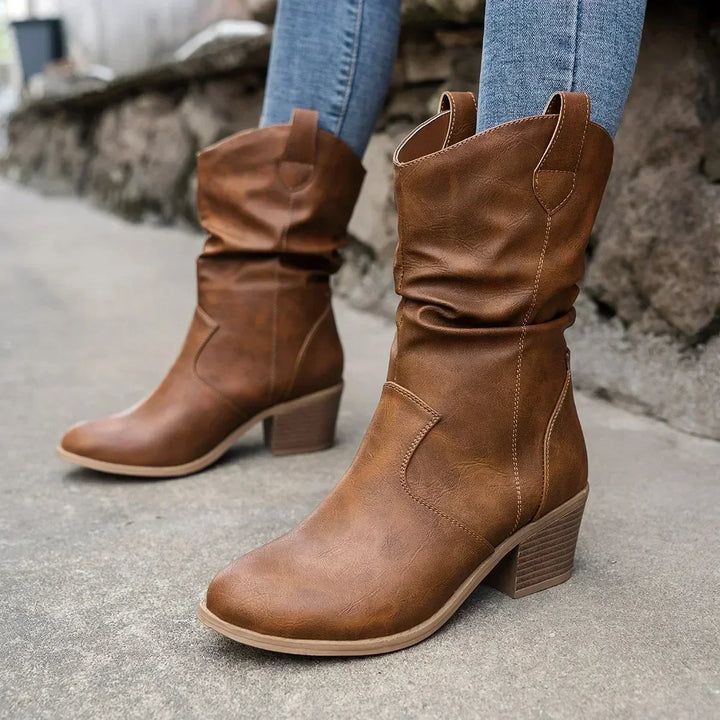 Women's Stylish Slouchy Urban Boots Brown