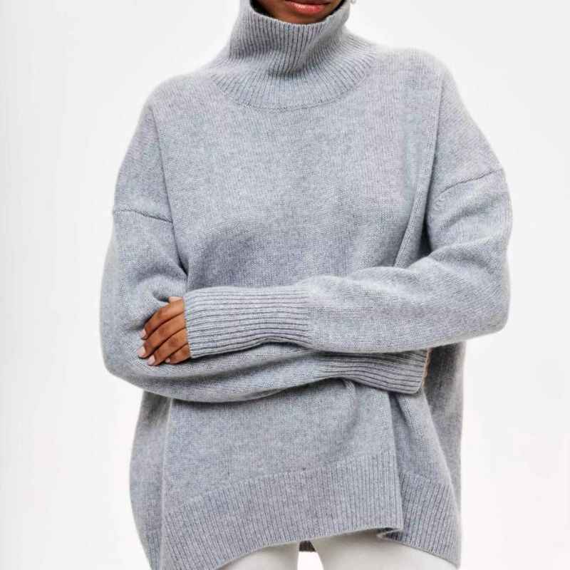 Women's Valetta Knit Sweater - Cozy & Stylish Knitwear Gray