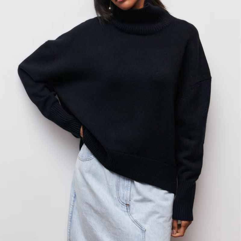 Women's Valetta Knit Sweater - Cozy & Stylish Knitwear Black