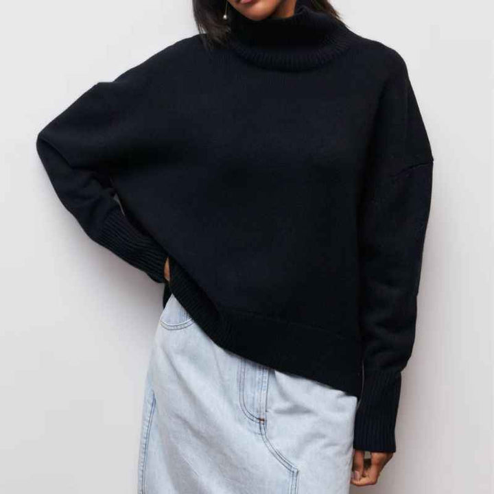 Women's Valetta Knit Sweater - Cozy & Stylish Knitwear Black