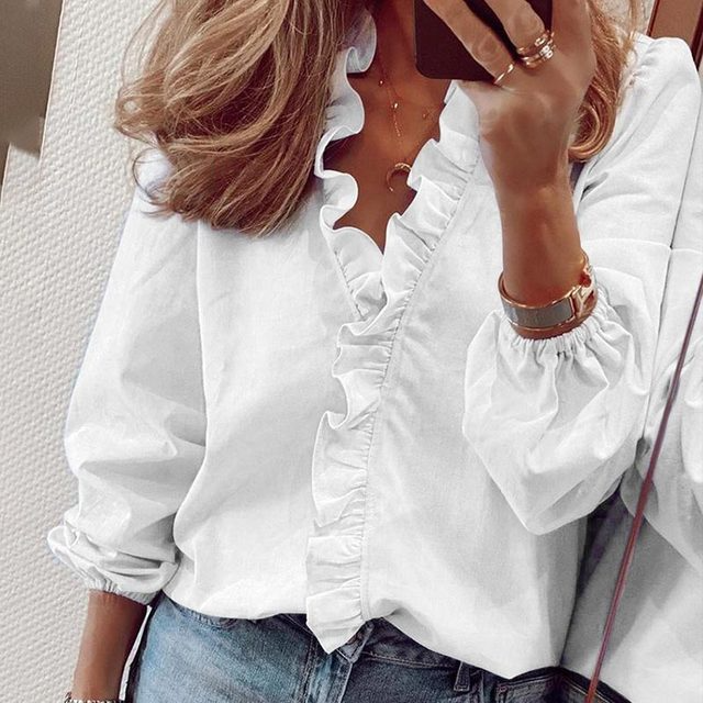 Women's Vintage-Inspired Old Money Blouse 2XL