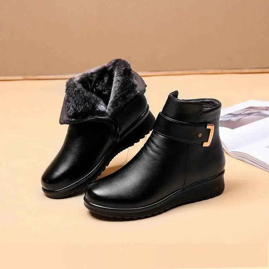 Women's Cozy Non-Slip Winter Boots for Cold Weather Black