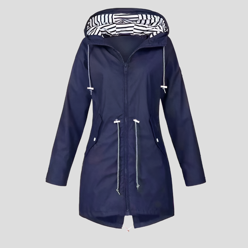 Women's Waterproof Hooded Jacket - Raven Style Blue