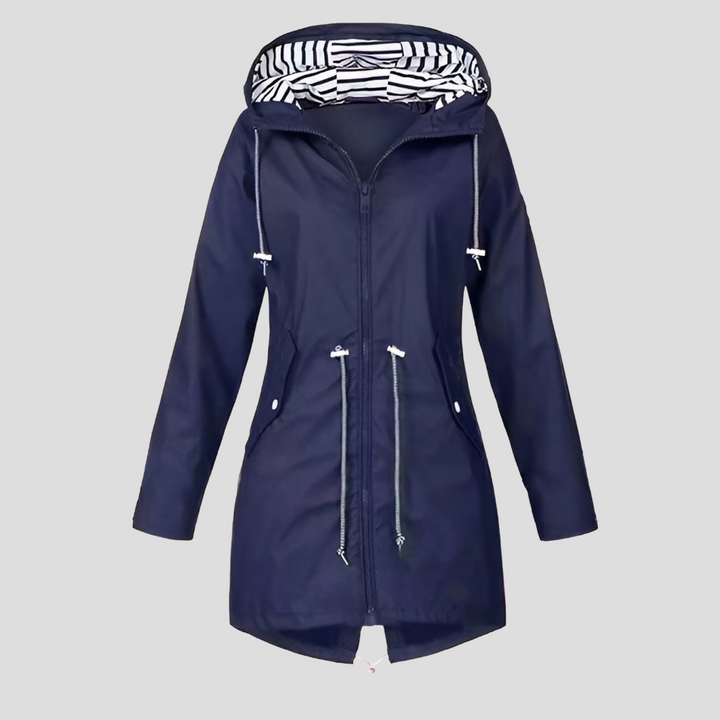 Women's Waterproof Hooded Jacket - Raven Style Blue