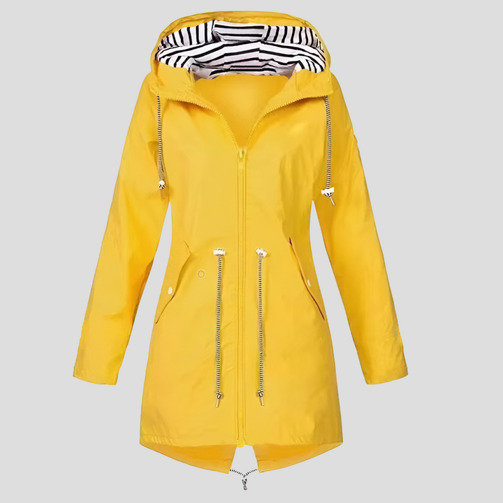Women's Waterproof Hooded Jacket - Raven Style Yellow