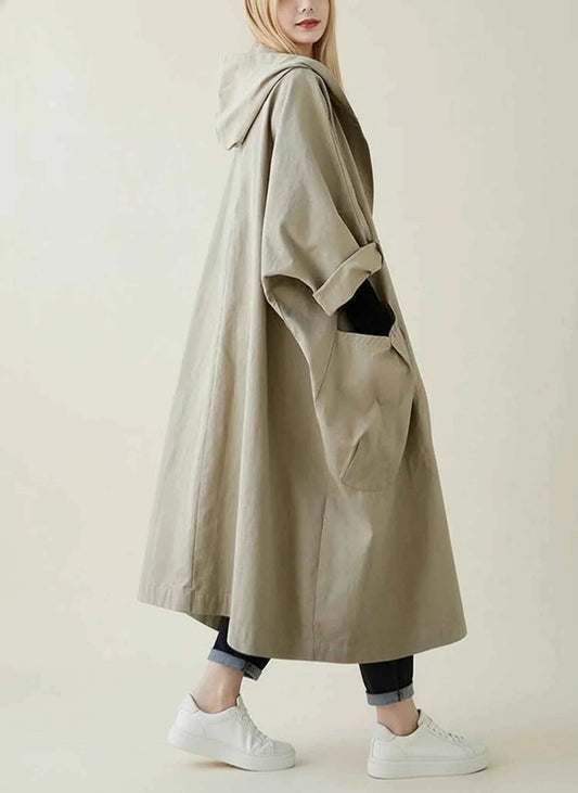 Women's Waterproof Hooded Trench Oversized Pocket Winter Coat