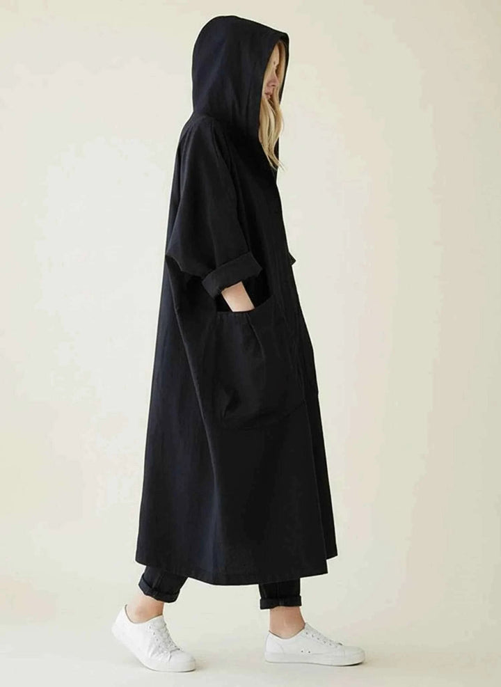 Women's Waterproof Hooded Trench Coat