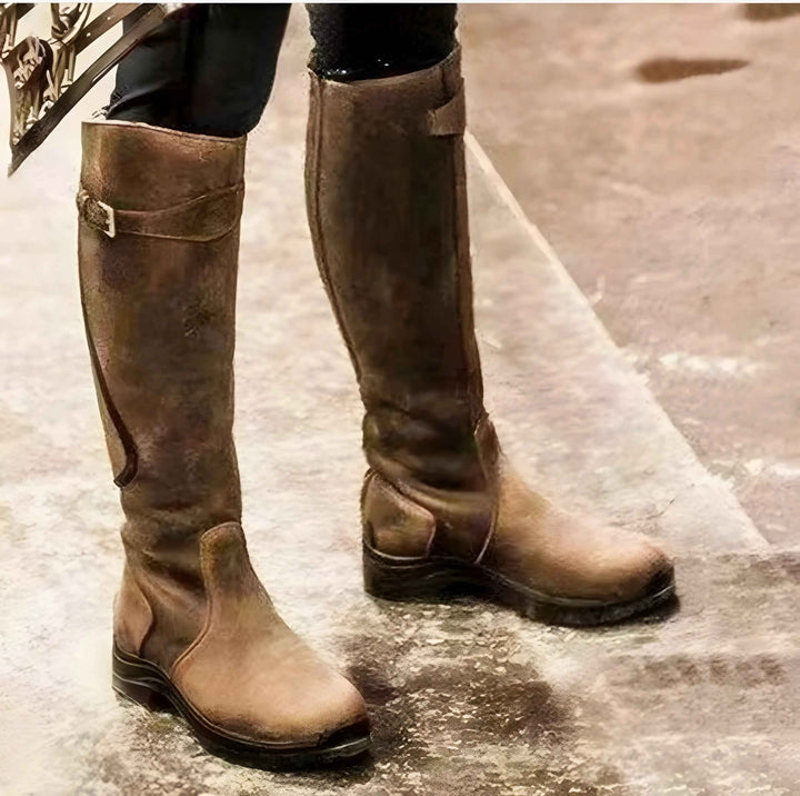 Women's Waterproof Knee High Boots – Stylish and Ready for Adventure Brown