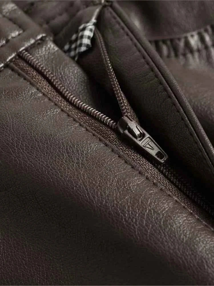 Women's Wide-Leg Leather Pants