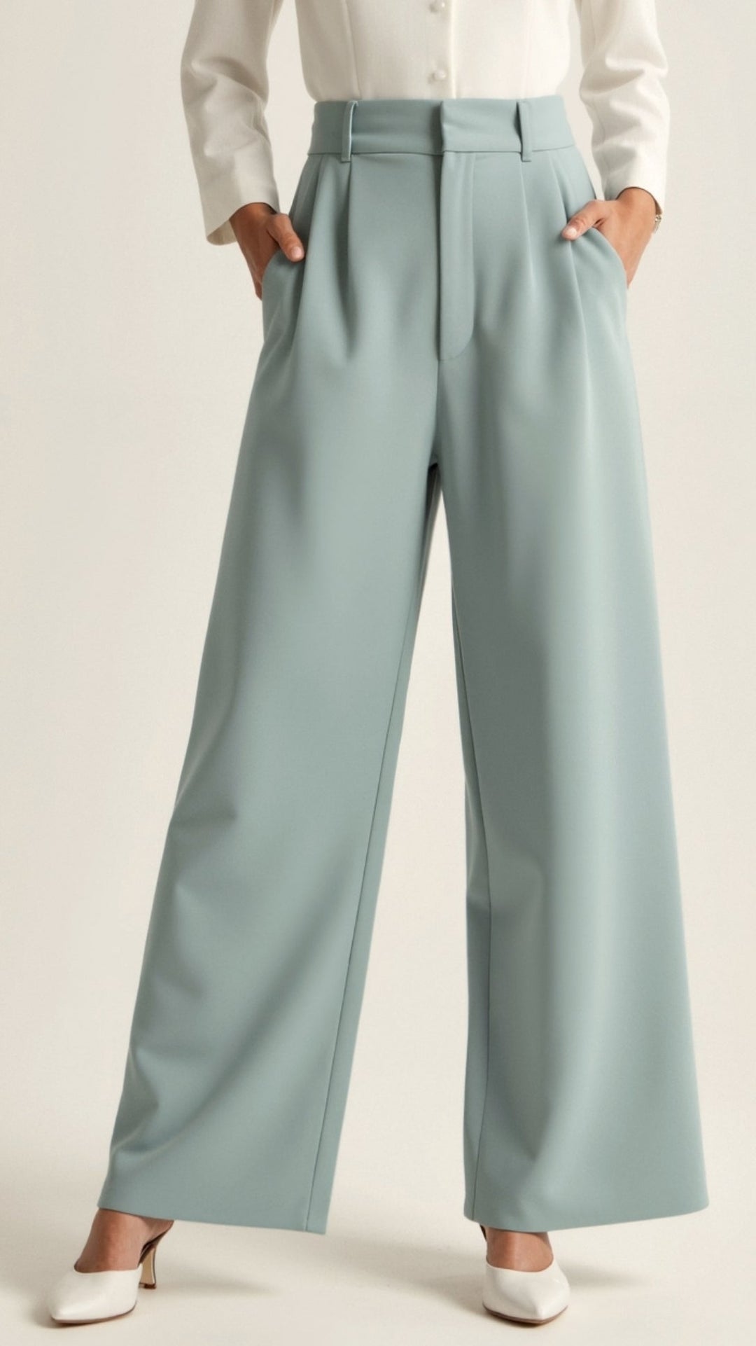 Women's High Waisted Wide Leg Trousers