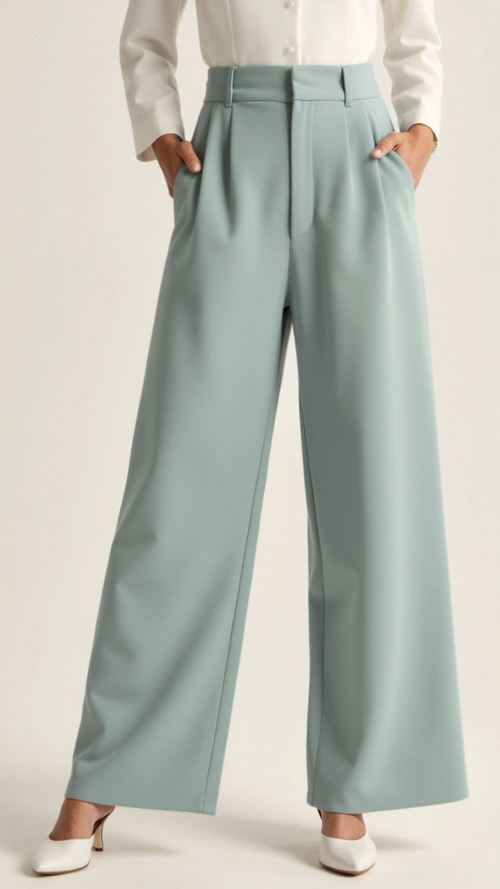 Women's High Waisted Wide Leg Trousers