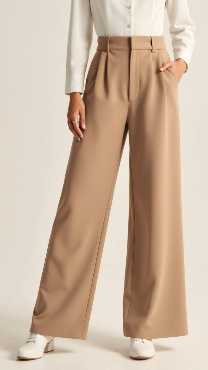 Women's High Waisted Wide Leg Trousers