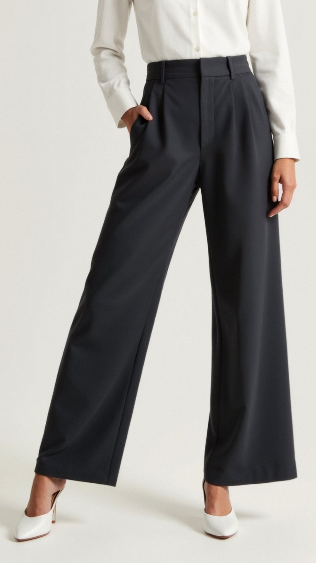 Women's High Waisted Wide Leg Trousers