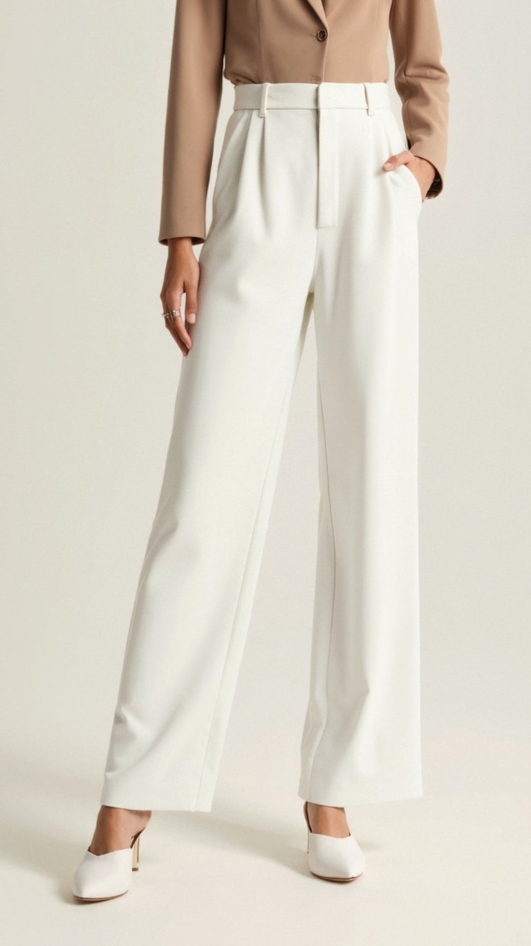 Women's High Waisted Wide Leg Trousers