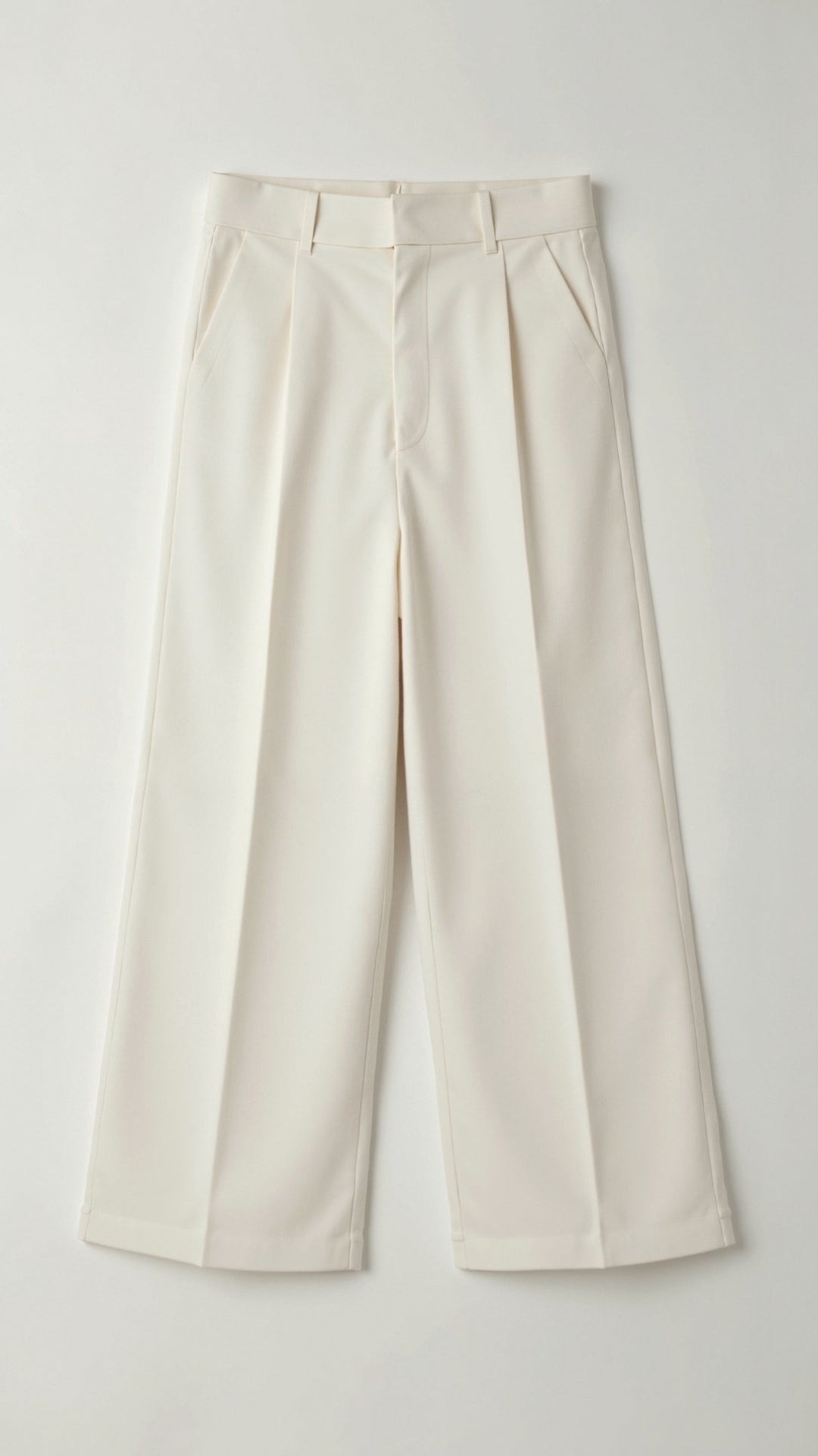 Women's High Waisted Wide Leg Trousers White