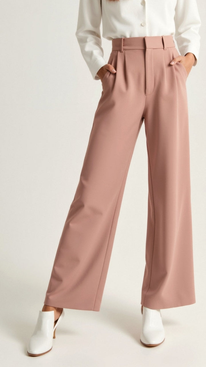 Women's High Waisted Wide Leg Trousers