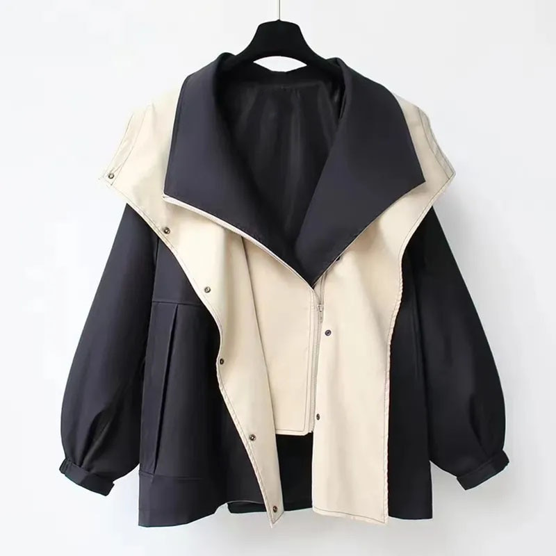 Women's Windbreaker Jacket - Lightweight and Stylish Black