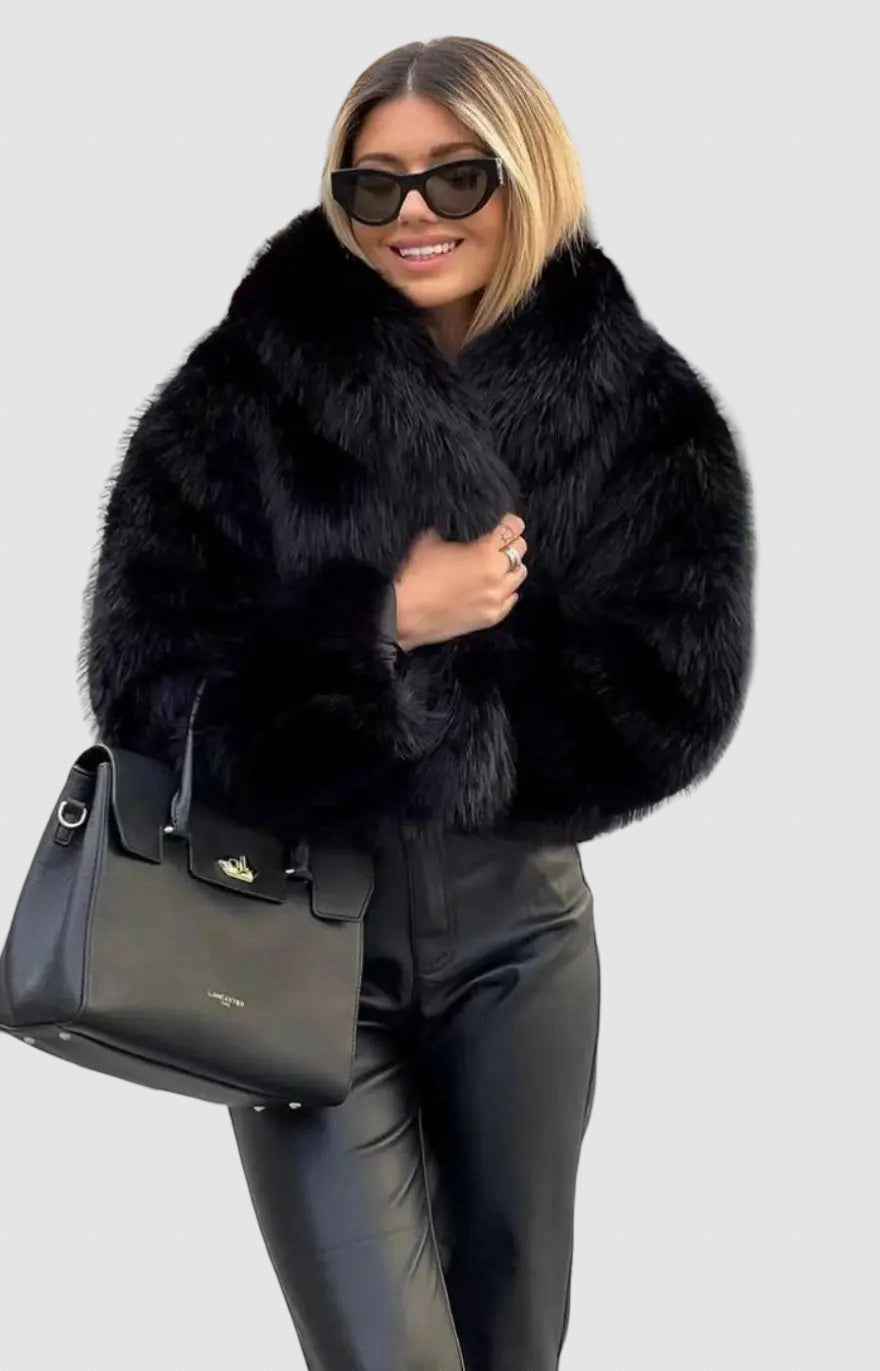 Women's Winter Faux Fur Jacket - Cozy & Stylish Outerwear