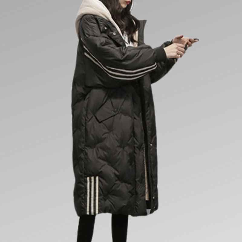 Women's Winter Long Puffer Coat - Warm & Stylish Outerwear