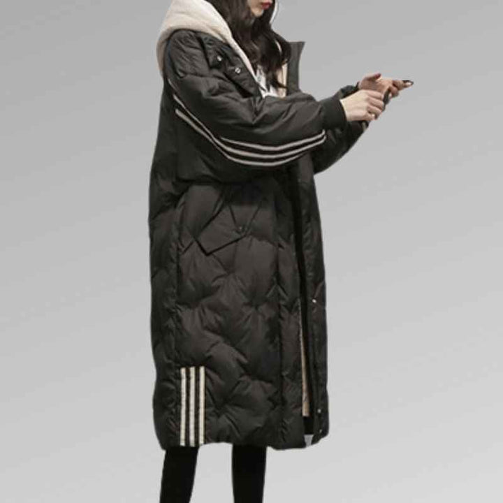 Women's Winter Long Puffer Coat - Warm & Stylish Outerwear