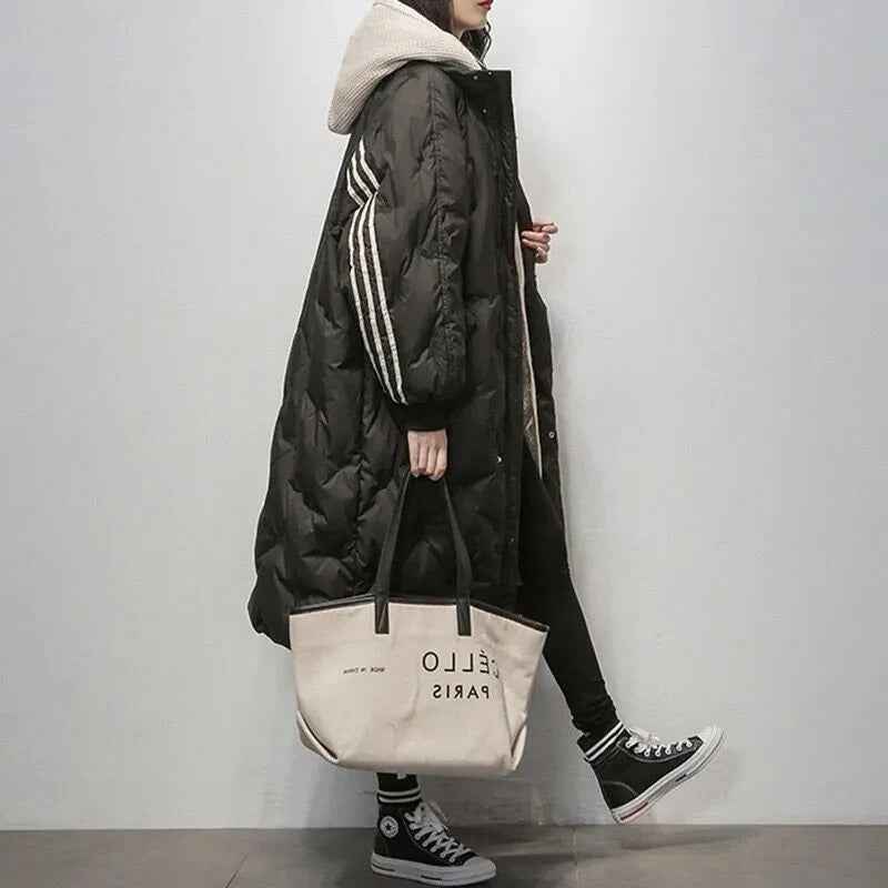 Women's Winter Long Puffer Coat - Warm & Stylish Outerwear