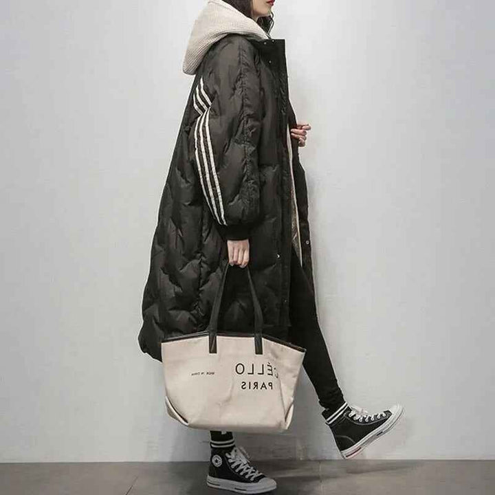 Women's Winter Long Puffer Coat - Warm & Stylish Outerwear