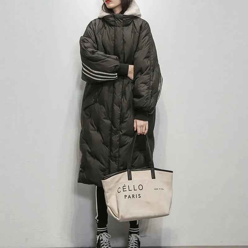 Women's Winter Long Puffer Coat - Warm & Stylish Outerwear